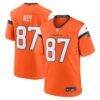 Dane Key Denver Broncos Nike Team Game Jersey - Orange - Front View