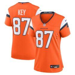 Dane Key Denver Broncos Nike Women's Team Game Jersey - Orange - Front View