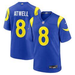 Tutu Atwell Los Angeles Rams Nike Team Game Jersey - - Front View