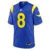 Tutu Atwell Los Angeles Rams Nike Team Game Jersey - - Side View