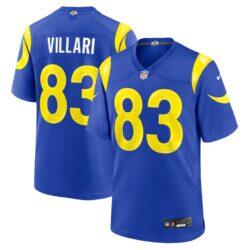 Dan Villari Los Angeles Rams Nike Team Game Jersey - - Front View