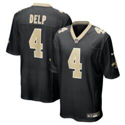 Oscar Delp New Orleans Saints Nike Team Game Jersey - Black - Front View