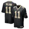 Zach Wilson New Orleans Saints Nike Team Game Jersey - Black - Front View