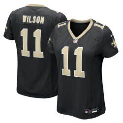 Zach Wilson New Orleans Saints Nike Women's Team Game Jersey - Black - Front View