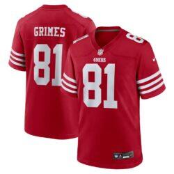 Wesley Grimes San Francisco 49ers Nike Team Game Jersey - - Front View