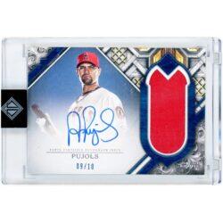 Albert Pujols Los Angeles Angels Autographed 2025 Topps Transcendent Collection Sapphire Game Used Jersey Relic #TCAR-AP #9/10 Card