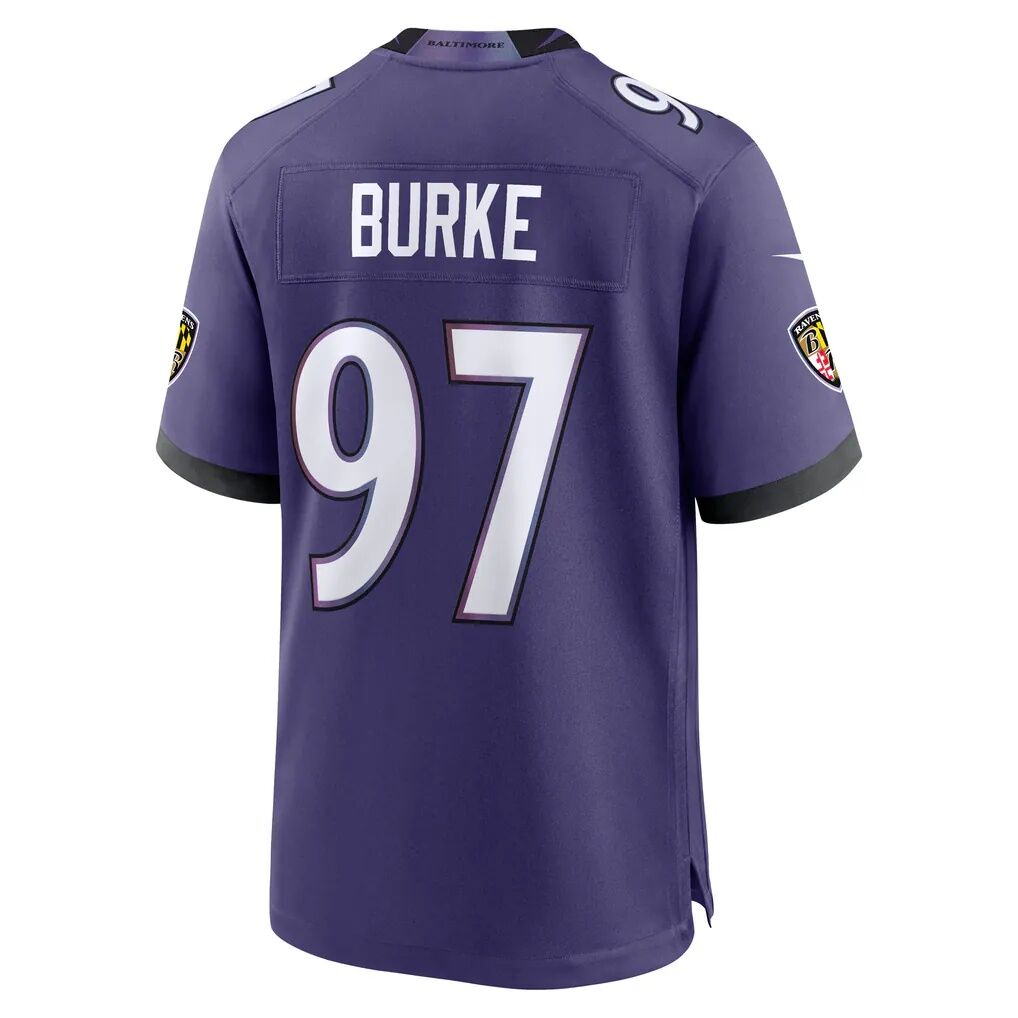 Ethan Burke Baltimore Ravens Nike Team Game Jersey