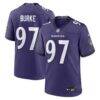 Ethan Burke Baltimore Ravens Nike Team Game Jersey - Purple - Front View
