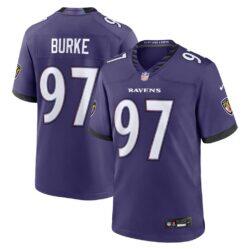 Ethan Burke Baltimore Ravens Nike Team Game Jersey - Purple - Front View