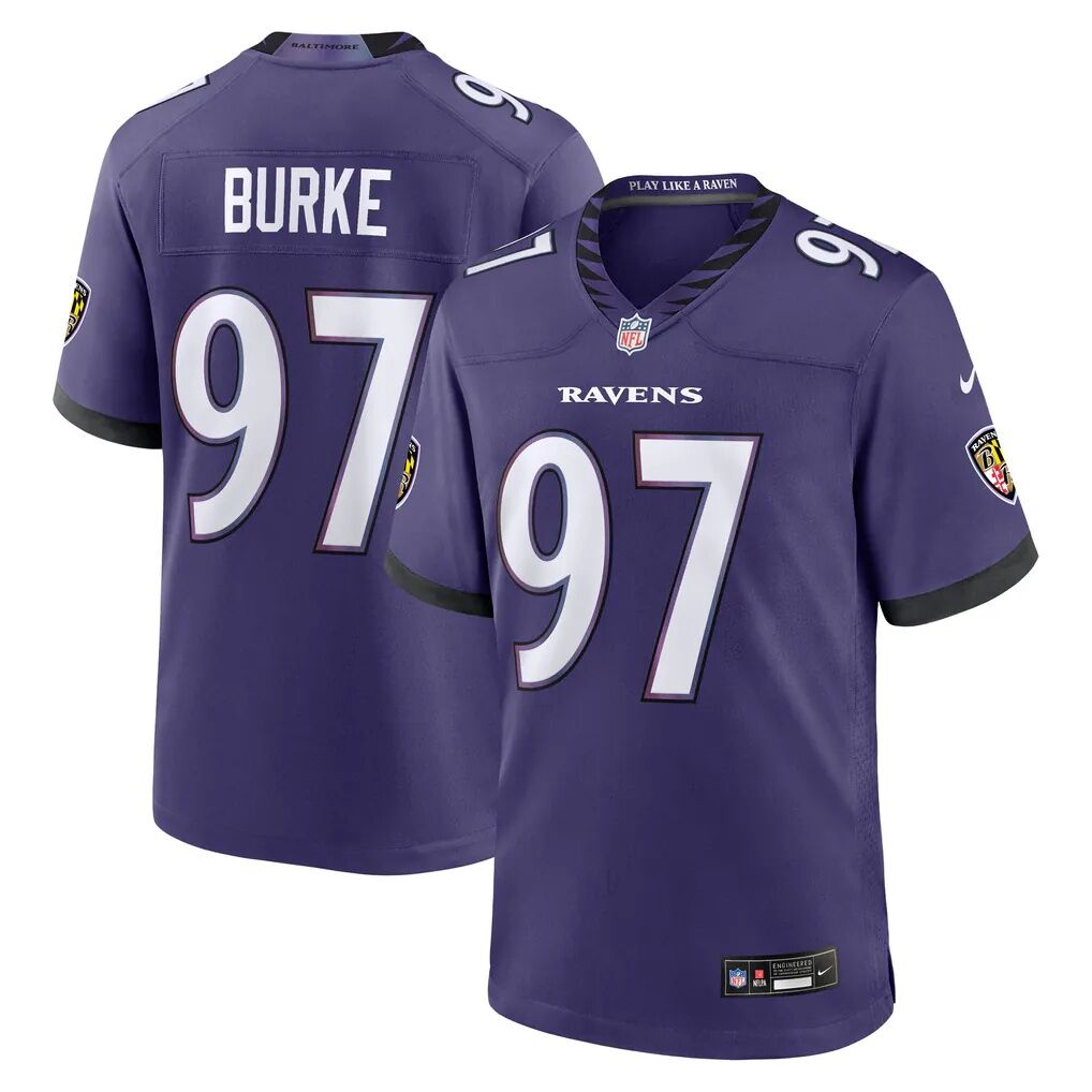 Ethan Burke Baltimore Ravens Nike Team Game Jersey