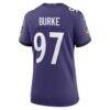 Ethan Burke Baltimore Ravens Nike Women's Team Game Jersey - Purple - Detail View