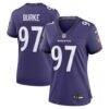 Ethan Burke Baltimore Ravens Nike Women's Team Game Jersey - Purple - Front View