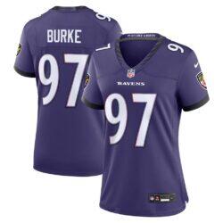 Ethan Burke Baltimore Ravens Nike Women's Team Game Jersey - Purple - Front View