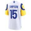 Ty Simpson Los Angeles Rams Nike Game Jersey - White - Detail View