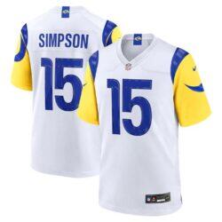 Ty Simpson Los Angeles Rams Nike Game Jersey - White - Front View