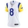 Ty Simpson Los Angeles Rams Nike Women's Game Jersey - White - Side View