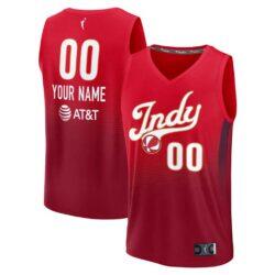 Indiana Fever Fashion7 Fast Break Custom Jersey - Red - Front View