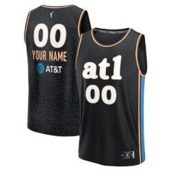 Atlanta Dream Fashion7 Youth Fast Break Custom Jersey - Black - Front View