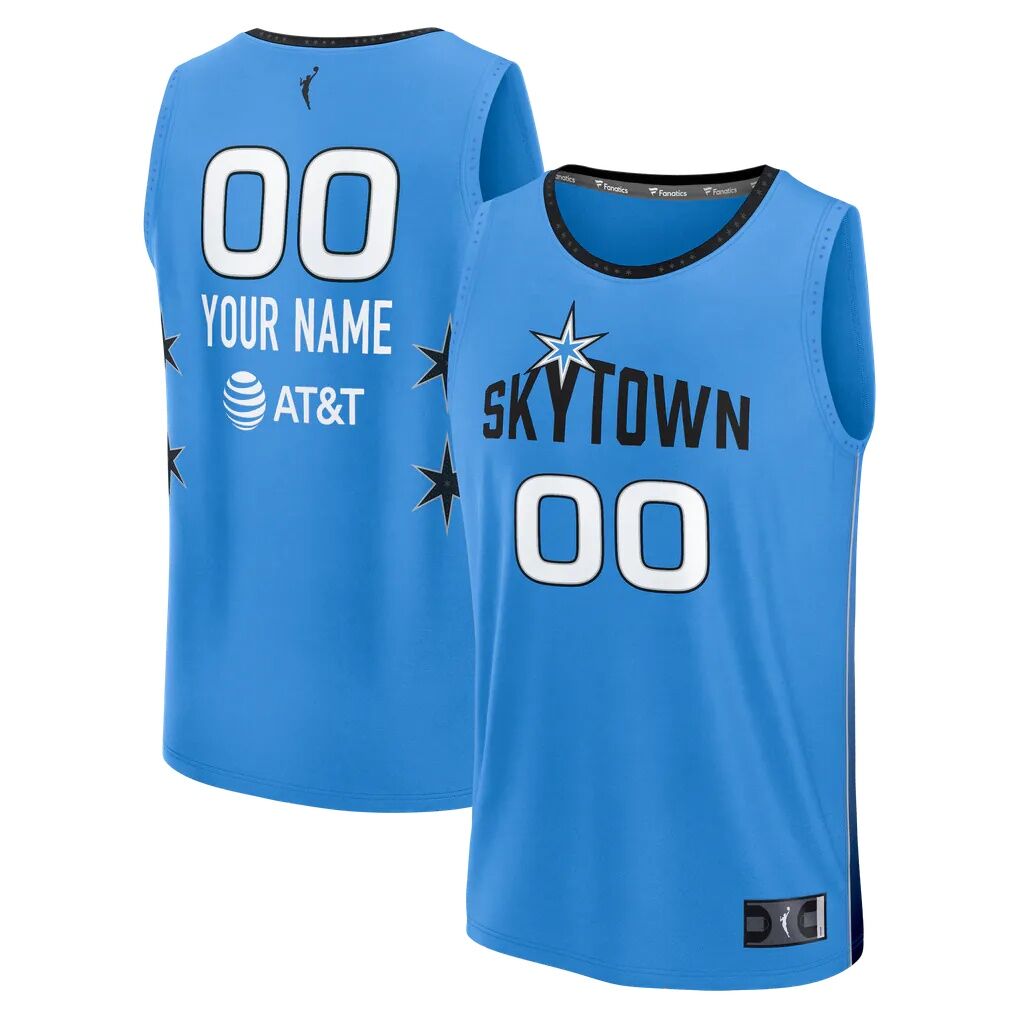 Chicago Sky Fashion7 Youth Fast Break Custom Jersey - Rebel Edition - Sky Blue