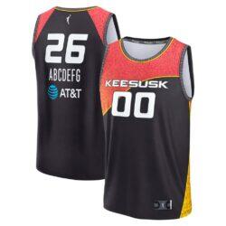 Connecticut Sun Fashion7 Youth Fast Break Custom Jersey - Gray - Front View