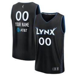 Minnesota Lynx Fashion7 Youth Fast Break Custom Jersey - Black - Front View