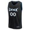 Minnesota Lynx Fashion7 Youth Fast Break Custom Jersey - Black - Side View