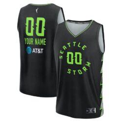 Seattle Storm Fashion7 Youth Fast Break Custom Jersey - Black - Front View
