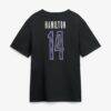 Kyle Hamilton Baltimore Ravens Metallic Mascot Name & Number T-Shirt - Black - Detail View