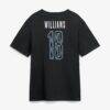 Caleb Williams Chicago Bears Metallic Mascot Name & Number T-Shirt - Black - Detail View