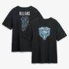 Caleb Williams Chicago Bears Metallic Mascot Name & Number T-Shirt - Black - Front View
