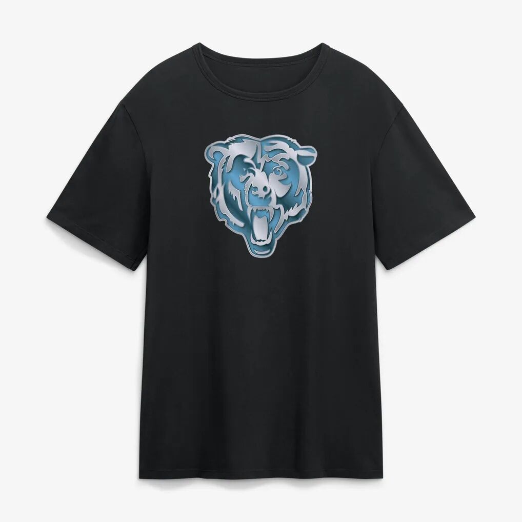 Caleb Williams Chicago Bears Metallic Mascot Name & Number T-Shirt