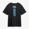 Jahmyr Gibbs Detroit Lions Metallic Mascot Name & Number T-Shirt - Black - Detail View