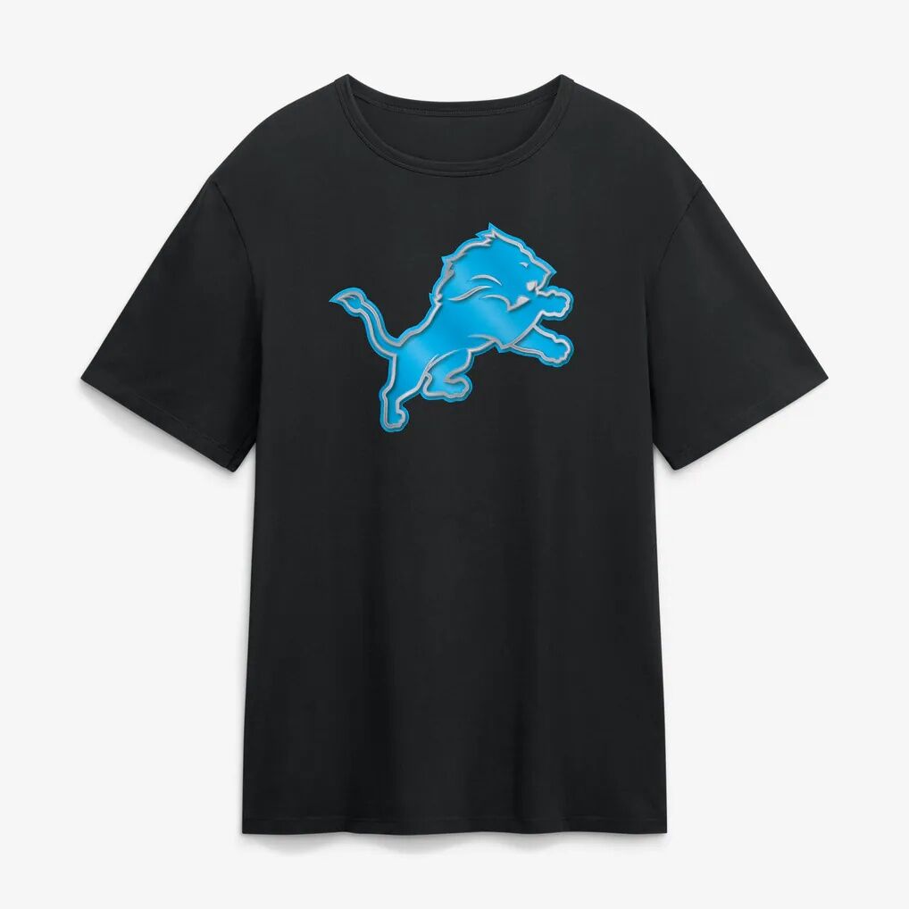 Jahmyr Gibbs Detroit Lions Metallic Mascot Name & Number T-Shirt