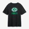 Tucker Kraft Green Bay Packers Metallic Mascot Name & Number T-Shirt - Black - Side View