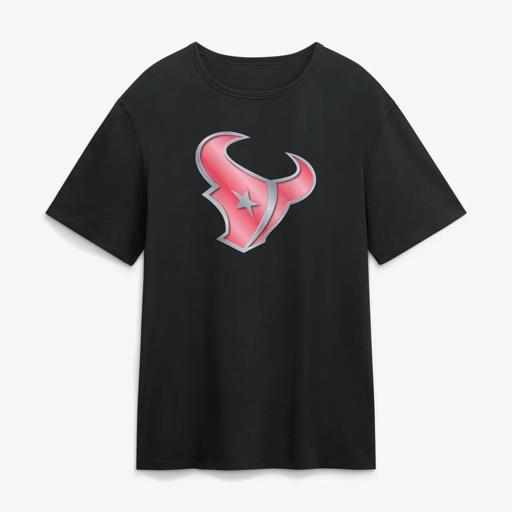 Nico Collins Houston Texans Metallic Mascot Name & Number T-Shirt