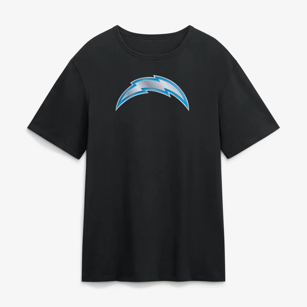 Ladd McConkey Los Angeles Chargers Metallic Mascot Name & Number T-Shirt