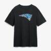 Drake Maye New England Patriots Metallic Mascot Name & Number T-Shirt - Black - Side View