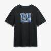 Jaxson Dart New York Giants Metallic Mascot Name & Number T-Shirt - Black - Side View