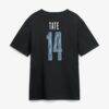 Carnell Tate Tennessee Titans Metallic Mascot Name & Number T-Shirt - Black - Detail View