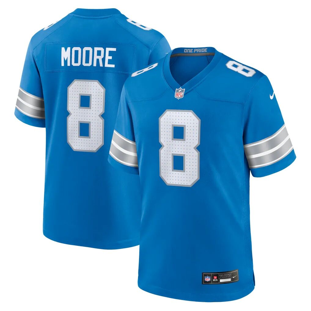 Derrick Moore Detroit Lions Nike Team Game Jersey