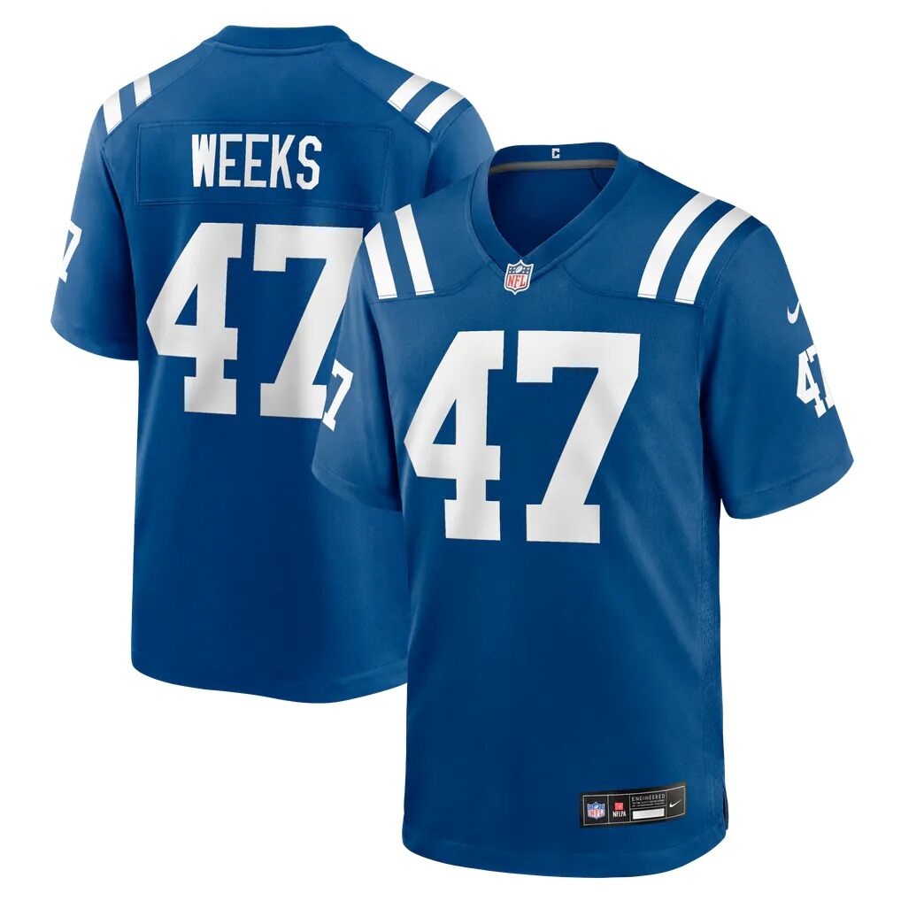 West Weeks Indianapolis Colts Nike Team Game Jersey - Royal