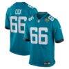 Eli Cox Jacksonville Jaguars Nike Team Game Jersey - Teal - Front View