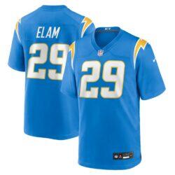 Kaiir Elam Los Angeles Chargers Nike Team Game Jersey - - Front View
