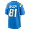Patrick Herbert Los Angeles Chargers Nike Team Game Jersey - - Alt2