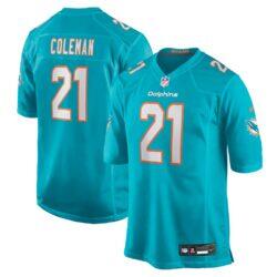 Kevin Coleman Miami Dolphins Nike Team Game Jersey - - Front View