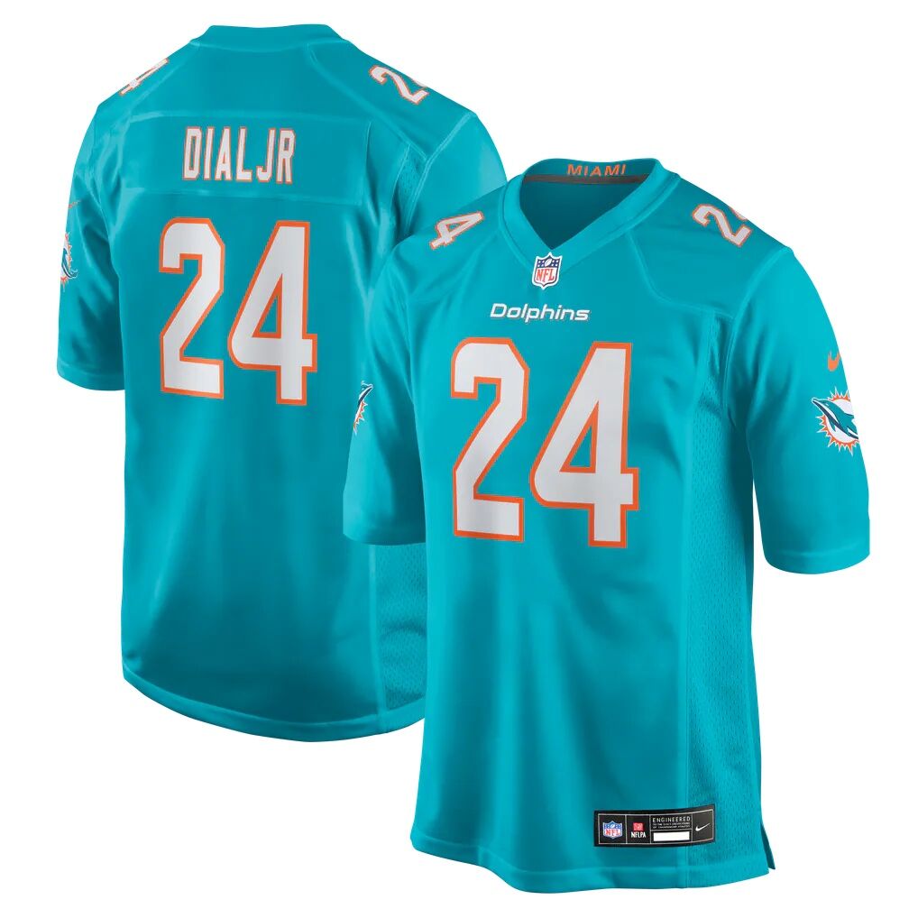 Marcellas Dial Jr. Miami Dolphins Nike Team Game Jersey - Aqua