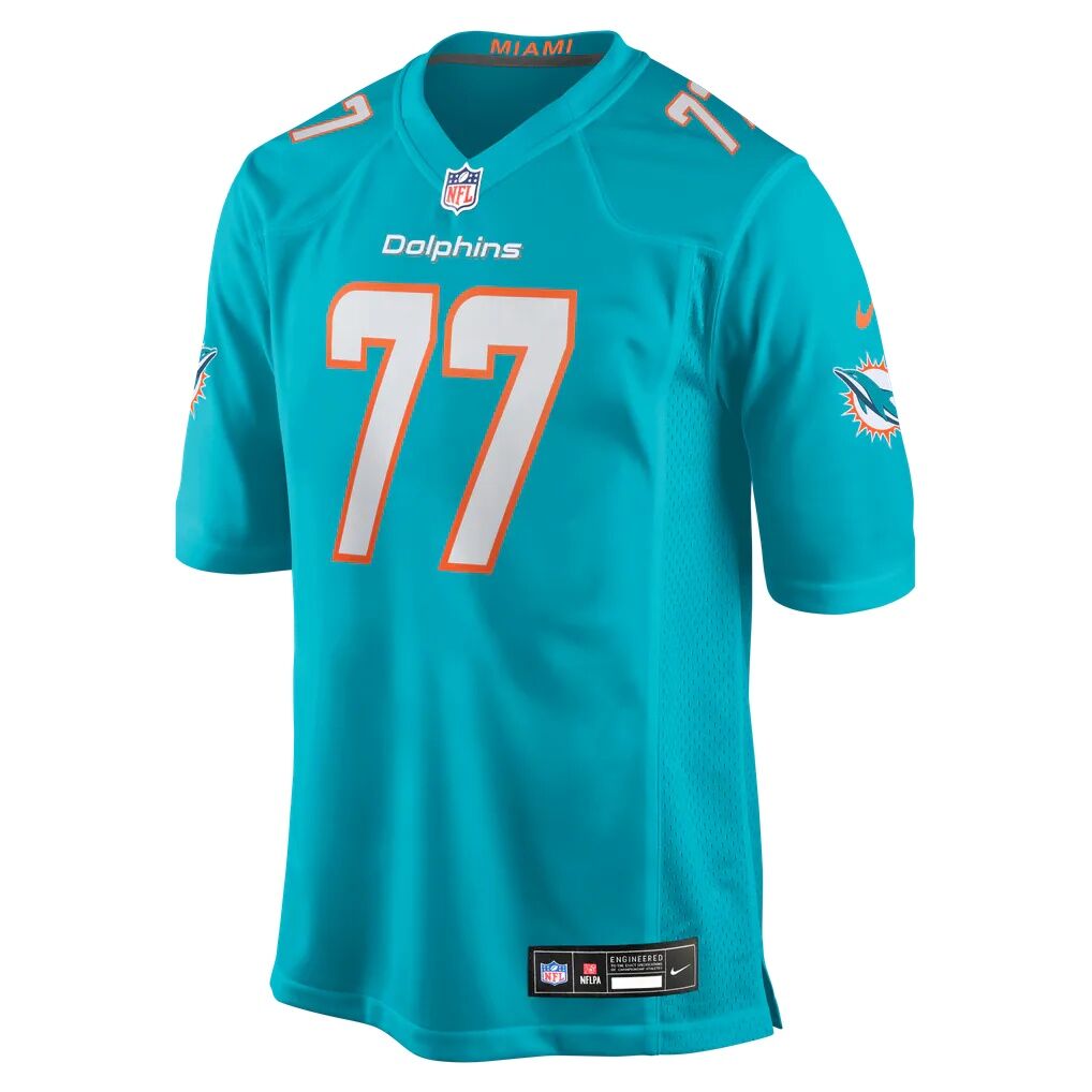Caedan Wallace Miami Dolphins Nike Team Game Jersey - Aqua