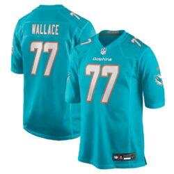 Caedan Wallace Miami Dolphins Nike Team Game Jersey - - Front View