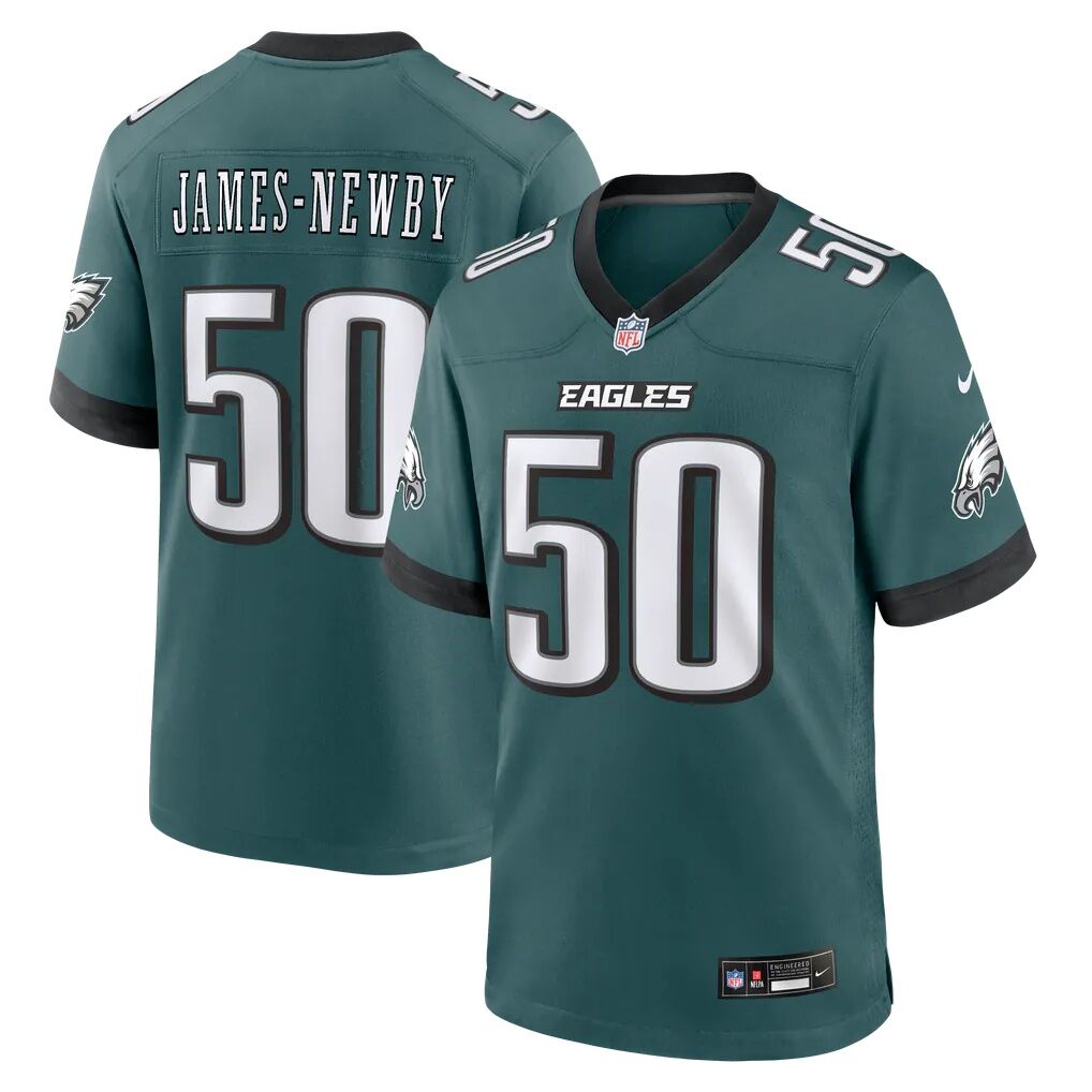 Keyshawn James-Newby Philadelphia Eagles Nike Team Game Jersey - Midnight Green