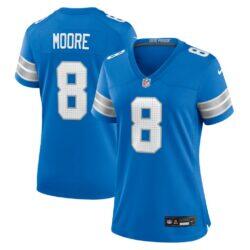 Derrick Moore Detroit Lions Nike Women's Team Game Jersey - Blue - Front View